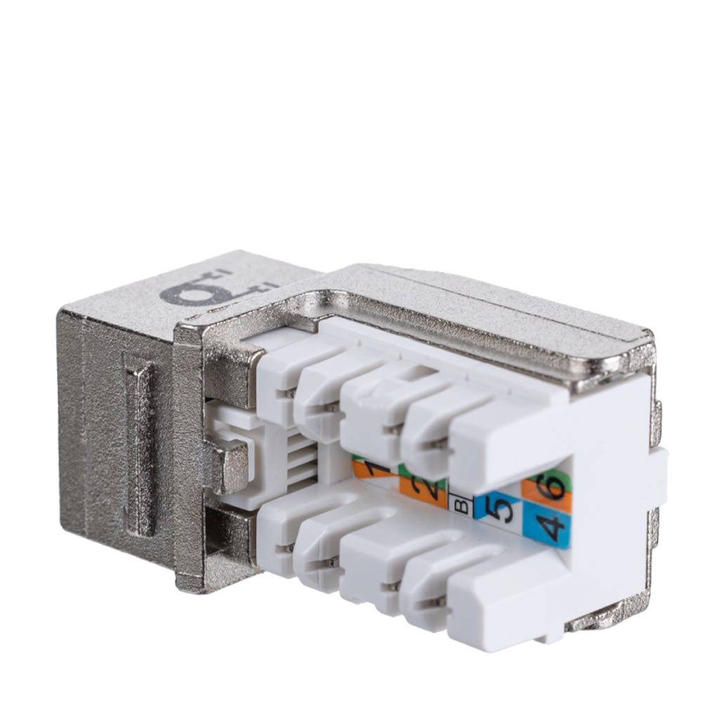 Модуль Maxicord Keystone Jack RJ-45(8P8C) кат.5е FTP DUAL IDC 90 градусов Toolless