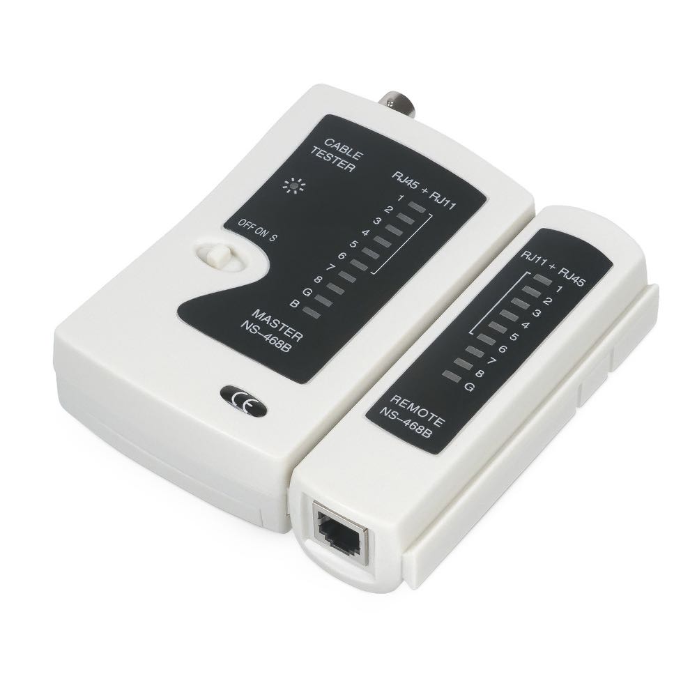 Кабельный тестер Maxicord RJ-45/11/12, BNC с чехлом из кожзаменителя