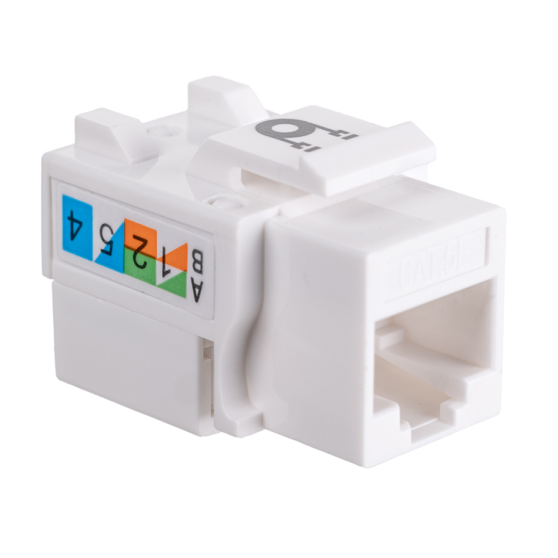 Модуль Maxicord Keystone Jack кат.5е UTP 110 IDC 90 градусов, белый