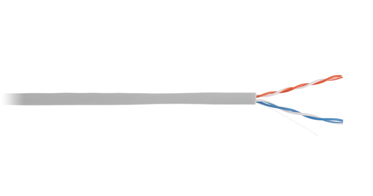 Кабель витая пара Netlan U/UTP 2 пары, Кат.5, CCA, PVC, 305м
